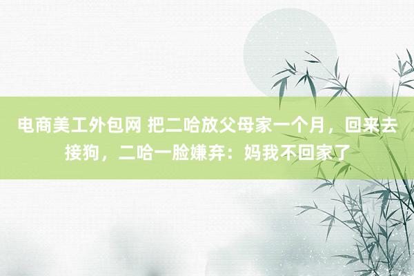 电商美工外包网 把二哈放父母家一个月，回来去接狗，二哈一脸嫌弃：妈我不回家了