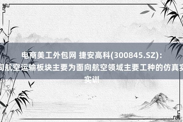 电商美工外包网 捷安高科(300845.SZ)：公司航空运输板块主要为面向航空领域主要工种的仿真实训