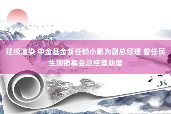 建模渲染 中金基金新任赖小鹏为副总经理 曾任民生加银基金总经理助理